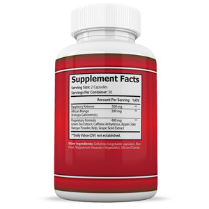 Supplement Facts of African Mango Max 1200 mg Extract Irvingia Gabonensis All Natural 60 Capsules
