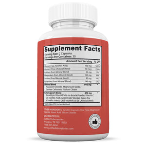 Supplement Facts of Active Boost Keto ACV Pills 1275MG