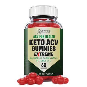 1 bottle of 2 x Stronger ACV For Health Keto Extreme ACV Gummies 2000mg