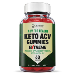 Front facing image of 2 x Stronger ACV For Health Keto Extreme ACV Gummies 2000mg