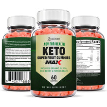 Cargar imagen en el visor de la Galería, All sides of the bottle of ACV For Health Keto Max Gummies
