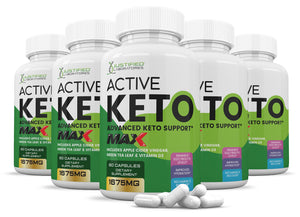 5 bottles of Active Keto ACV Max Pills 1675MG