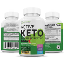 Cargar imagen en el visor de la Galería, All sides of bottle of the Active Keto ACV Max Pills 1675MG