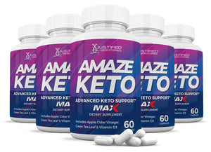 5 bottles of Amaze Keto ACV Max Pills 1675MG