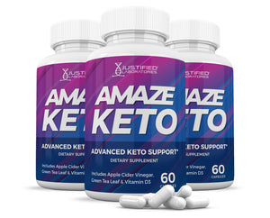 3 bottles of Amaze Keto ACV Pills 1275MG