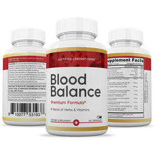 Laden Sie das Bild in den Galerie-Viewer, All sides of bottle of the Blood Balance Premium Formula 688MG