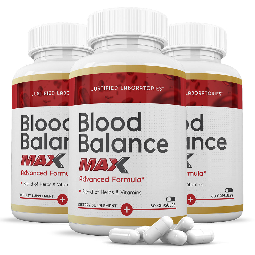 3 bottles of Blood Balance Max Advanced Formula 1295MG