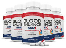 Laden Sie das Bild in den Galerie-Viewer, 5 bottles of Blood Balance Max Advanced Formula 1295MG