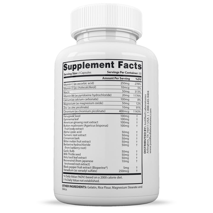 Supplement Facts of Blood Balance Max Advanced Formula 1295MG