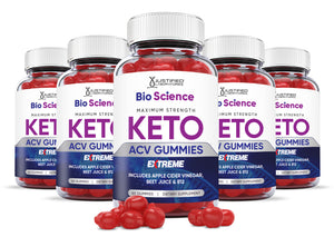 5 bottles of 2 x Stronger Bio Science Extreme Keto ACV Gummies 2000mg