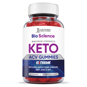Front facing image of 2 x Stronger Bio Science Extreme Keto ACV Gummies 2000mg