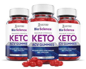 3 Bottles Bio Science Keto ACV Gummies