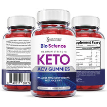 Load image into Gallery viewer, All sides of the bottle of Bio Science Keto ACV Gummies