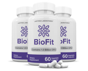 3 bottles of Biofit Probiotic 1.5 Billion CFU Bio Fit Supplement for Men & Women