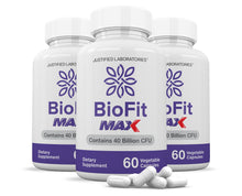 Laden Sie das Bild in den Galerie-Viewer, 3 bottles of 3 X Stronger Biofit Max Probiotic 40 Billion CFU Supplement for Men and Women