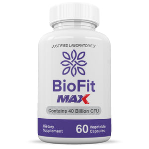 Front facing image of 3 X Stronger Biofit Max Probiotic 40 Billion CFU Supplement for Men and Women