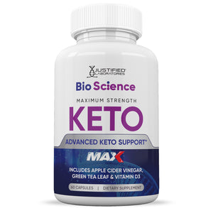 Front facing image of Bio Science Keto ACV Max Pills 1675MG