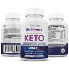Cargar imagen en el visor de la Galería, All sides of the bottle of the Bio Science Keto ACV Max Pills 1675MG