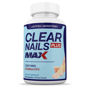 1 bottle of 3 X Stronger Clear Nails Plus Max 40 Billion CFU Probiotic