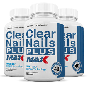 3 bottles of 3 X Stronger Clear Nails Plus Max 40 Billion CFU Probiotic