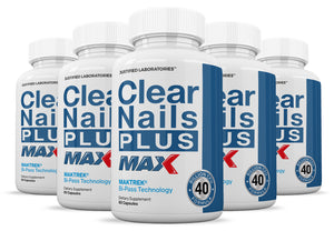 5 bottles of 3 X Stronger Clear Nails Plus Max 40 Billion CFU Probiotic
