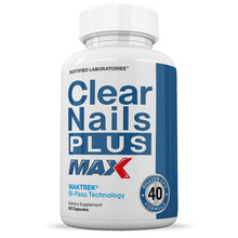 Laden Sie das Bild in den Galerie-Viewer, Front facing image of 3 X Stronger Clear Nails Plus Max 40 Billion CFU Probiotic