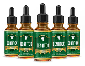 5 bottles of Dentitox Mint Flavored Mouth Drops