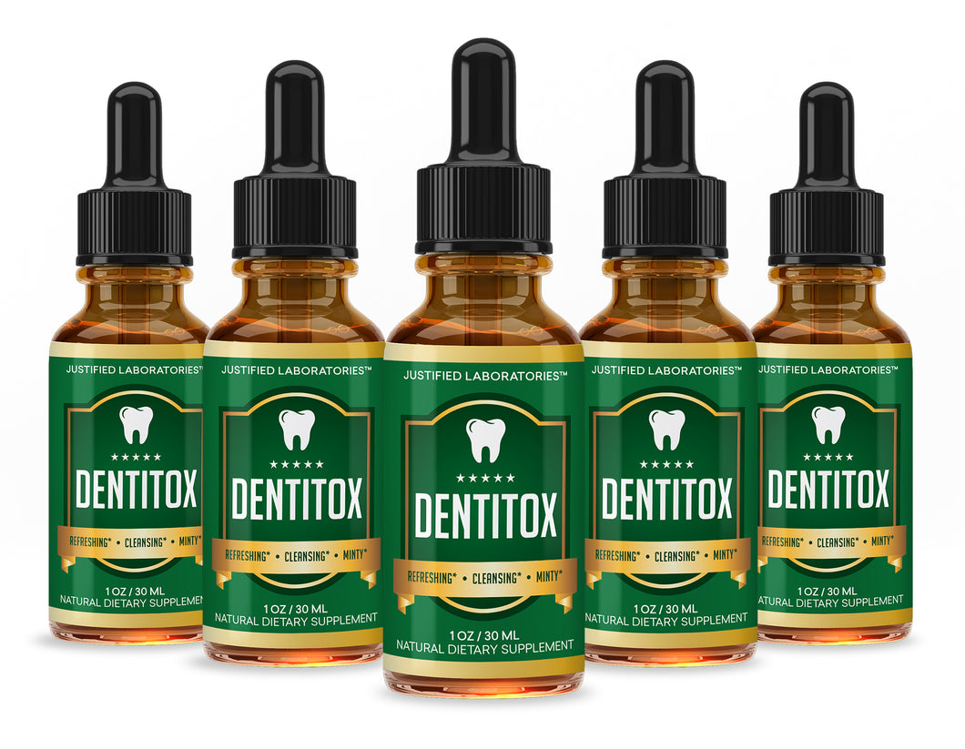5 bottles of Dentitox Mint Flavored Mouth Drops