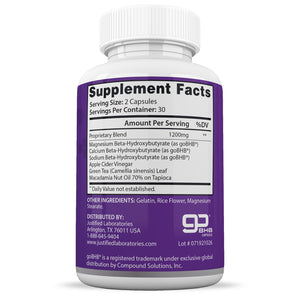 Supplement Facts of Extra Burn Keto Max 1200MG