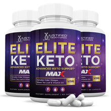 Load image into Gallery viewer, 3 bottles of Elite Keto ACV Max Pills 1675MG