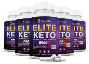 5 bottles of Elite Keto ACV Max Pills 1675MG