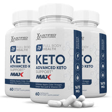 Load image into Gallery viewer, 3 bottles of Full Body Health Keto ACV Max Pills 1675MG