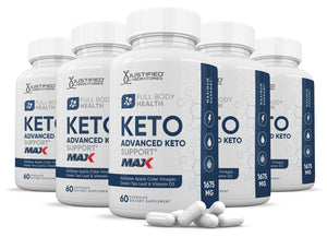 5 bottles of Full Body Health Keto ACV Max Pills 1675MG
