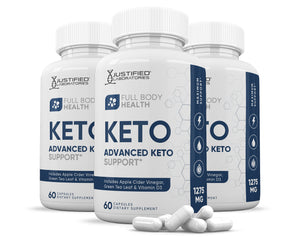 3 bottles of Full Body Health Keto ACV Pills 1275MG