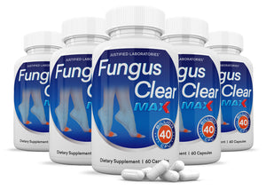5 bottles of 3 X Stronger Fungus Clear Max 40 Billion CFU Probiotic Pills