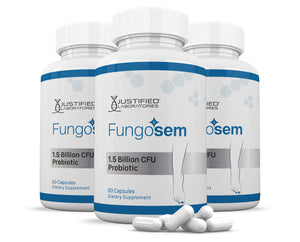 3 bottles of Fungosem 1.5 Billion CFU Pills