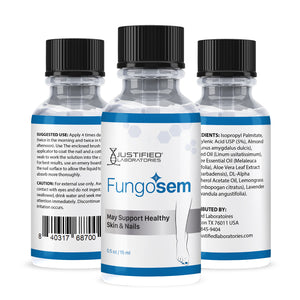 All sides of bottle of the Fungosem Nail Serum