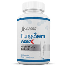 Load image into Gallery viewer, Front facing image of 3 X Stronger Fungosem Max 40 Billion CFU Pills