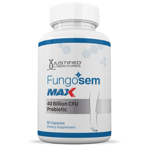 Front facing image of 3 X Stronger Fungosem Max 40 Billion CFU Pills