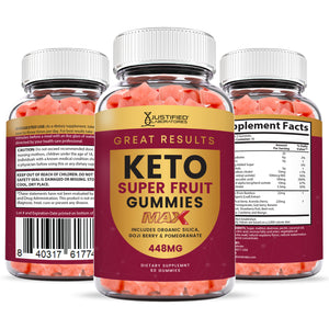 all sides of the bottle of Great Results Keto Max Gummies