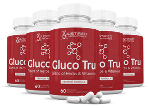 5 bottles of Gluco Tru Premium Formula 688MG