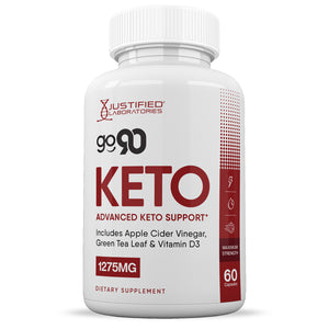 Front facing image of Go 90 Keto ACV Pills 1275MG