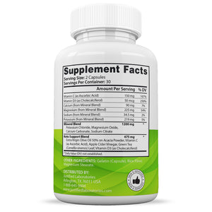 Supplement Facts of Healthy Keto ACV Max Pills 1675MG