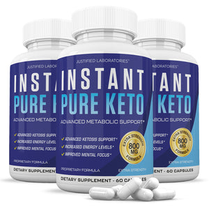 3 bottles of Instant Pure Keto