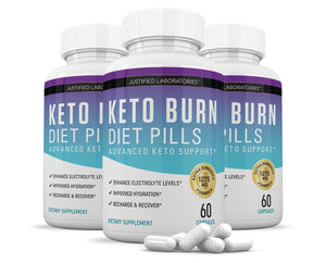 Keto Burn Keto Pills Advanced goBHB Ketogenic Supplement Ketosis Support for Men Women 60 Capsules