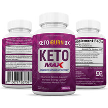 Load image into Gallery viewer, All sides of Keto Burn DX Max 1200MG