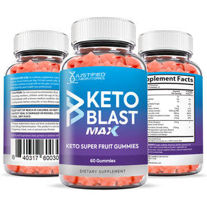 all sides of the bottle of Keto Blast Max Gummies