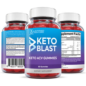 all sides of the bottle of Keto Blast Gummies