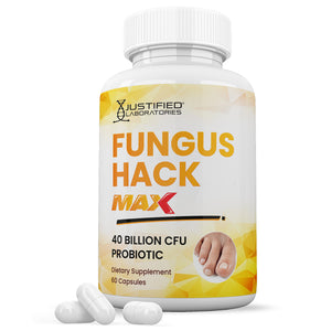 1 bottle of 3 X Stronger Fungus Hack Max 40 Billion CFU Pills