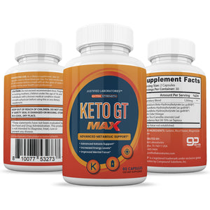 All sides of Keto GT Max 1200MG
